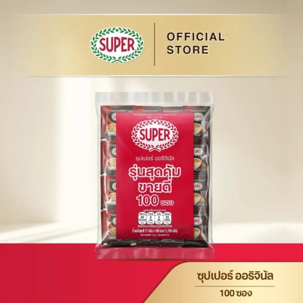 [100 ซอง] SUPER Instant Coffee 3in1 ซุปเปอร์กาแฟ 3 อิน 1 (เลือกรสชาติได้)